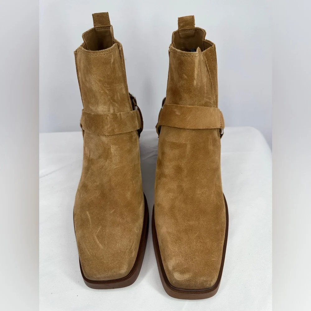 Sam Edelman | Women’s 9 Bellamie Brown Leather Ankle Boots Suede Weste… - Picture 2 of 10